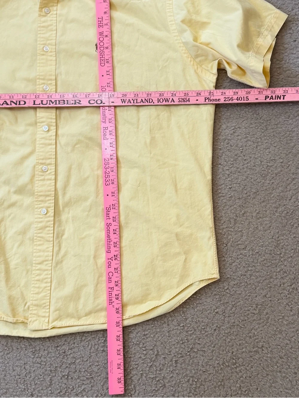 Polo by Ralph Lauren Yellow Short-Sleeve Button-Down Shirt